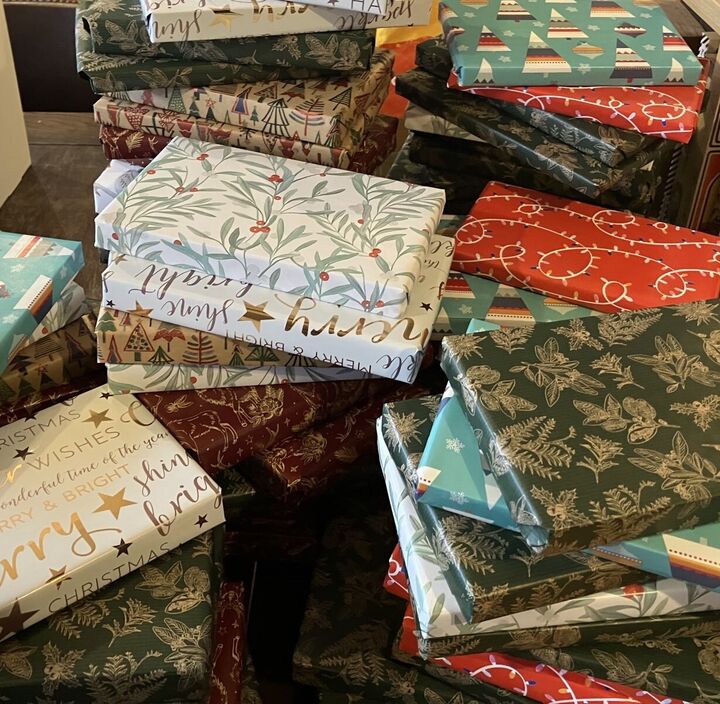 christmas wrapped books